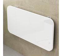 Table de salle à manger murale pliable - Établi en bois peu encombrant pour la maison, le bureau, la cuisine et l'étude - Installation facile, design polyvalent (couleur : blanc)