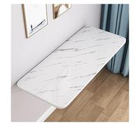 Table de salle à manger murale pliable - Établi polyvalent pour bureau, cuisine, bar à domicile, étude, restaurant - Motif pierre blanche (80 x 20 cm)