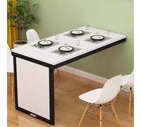 Table de salle à manger murale pliable transformable pour petites pièces, poste de travail à domicile, finition blanche, 80 x 60 cm
