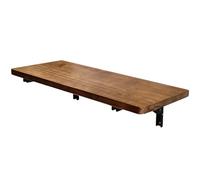 Table de salle à manger murale pliante peu encombrante avec support en métal réglable - Utilisation polyvalente comme bureau ou table à manger pour les petits espaces