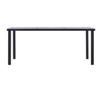 Table De Salle À Manger Noir Et Gris Béton 180x90x75 Cm Mdf - Vidaxl Noir