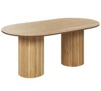 Table de salle à manger ovale 180 x 100 cm bois clair SHERIDAN