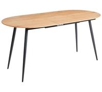 Table de Salle à Manger Ovale à Rallonge Moderne Industriel Pieds en Métal Clair