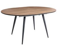 Table de Salle à Manger Ovale à Rallonge Moderne Industriel Pieds en Métal Marro