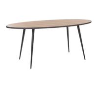Table de salle à manger ovale effet bois foncé 180 x 90 cm OTTAWA