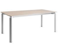 Table de Salle à Manger Plateau en Pierre Agglomérée Structure en Fer Intérieur