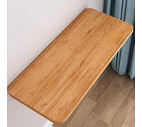 Table de salle à manger pliable à fixation murale multifonction 100 x 50 cm pour étude, économie d'espace, table cachée, finition chêne doré, 80 x 30 cm