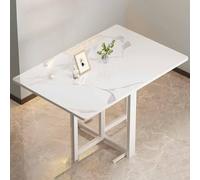 Table de salle à manger pliable avec pieds réglables et verrou de sécurité, table extensible peu encombrante pour petits espaces, table pliante multifonction (couleur 1, 120 x 60 cm)