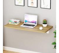 Table de salle à manger pliable DropLeaf pour économiser de l'espace - Bureau mural pour cuisine, bureau, salle de bain, bureau et balcon - Finition noyer (90 x 40 cm)