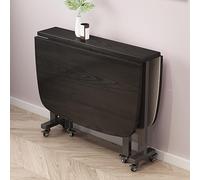 Table de salle à manger pliable en bois avec roulettes, table console extensible pour petits espaces, table de salle à manger polyvalente et élégante, parfaite pour un usage domestique