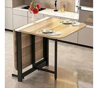 Table de salle à manger pliable en bois extensible pour économiser de l'espace - Meuble multifonction pour salle à manger et salon - Design compact et polyvalent