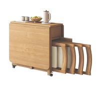 Table de salle à manger pliable et extensible avec motif de feuilles tombantes réglables pour cuisine, salle à manger et restaurant