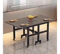 Table de salle à manger pliable extensible avec roulettes - Table de cuisine et de salle à manger portable pour petits espaces, mobilité facile et rangement pratique, idéale pour les appartements et
