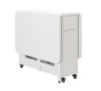 Table de salle à manger pliable extensible en bois avec 4/6 chaises 1,4 m peu encombrante pour cuisine, salle à manger pour la maison, le salon, le restaurant (taille : couleur de la table : blanc)