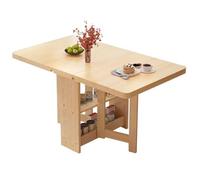 Table de salle à manger pliable pour 4 à 6 personnes Table carrée rétractable et extensible avec rangement Design compact et multifonctionnel pour manger, travailler et ranger Finition noyer (140 x 60