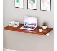 Table de salle à manger pliable pour économiser de l'espace - Bureau mural pour cuisine, bureau, salle de bain, bureau, balcon - Table compacte marron (90 x 40 cm)