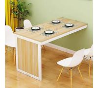 Table de salle à manger pliante à fixation murale, bureau de cuisine pliable moderne, table murale en bois pour bureau à domicile, compacte, 89,9 x 60 x 74,9 cm, finition naturelle
