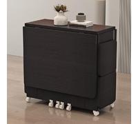 Table de salle à manger pliante avec 4 chaises et roulettes, design extensible transformable, parfait pour les petits espaces