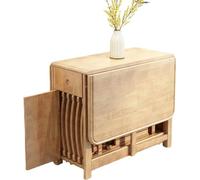 Table de salle à manger pliante avec tiroir pour 4 chaises Table à manger mobile compacte de 1,4 m (couleur : A)