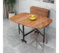 Table de salle à manger pliante en bois avec feuilles extensibles et roulettes universelles pour restaurant, salon, terrasse et terrasse