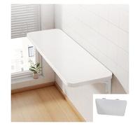 Table de salle à manger pliante et bureau compacte à fixation murale compacte 20 x 80 cm Blanc Pour maison, bureau, cuisine, buanderie bar et garage - Solution polyvalente et élégante