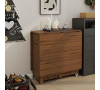 Table de salle à manger pliante et chaises, design feuille tombante gain de place avec tiroirs et roulettes pour des espaces compacts