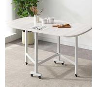 Table de salle à manger pliante extensible avec roulettes, économise de l'espace, table de cuisine de ferme, tables de collation pliantes avec support, tables d'appoint de salon (noir, 120 x 80 cm)