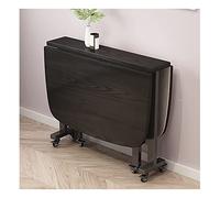 Table de salle à manger pliante extensible en bois avec roulettes pour économiser de l'espace Table et chaises multifonctions pour restaurant, salon, terrasse, 120 cm