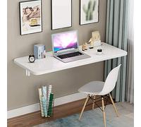 Table de salle à manger pliante multifonction à fixation murale avec comptoir de cuisine flottant et bureau d'ordinateur, établi pour buanderie/bar, 4 couleurs (blanc 120 x 50 cm)