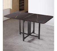 Table de salle à manger pliante multifonction rectangulaire extensible pour cuisine et salle à manger 140 cm Finition élégante Svart