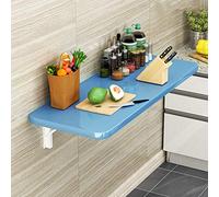 Table de salle à manger pliante murale avec support, multifonction, petit meuble familial pour buanderie/bar, 4 couleurs disponibles (bleu, 100 x 50 cm)