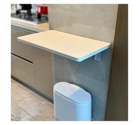 Table de salle à manger pliante murale - Bureau flottant en bois peu encombrant pour la maison, le bureau, la cuisine, le garage et la salle à manger - Établi pliable polyvalent (120 x 30 cm, blanc)