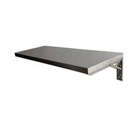 Table de salle à manger pliante murale en acier inoxydable pour maison, bureau, station de travail informatique avec support en métal, design vertical à feuilles tombantes pour buanderie, garage,