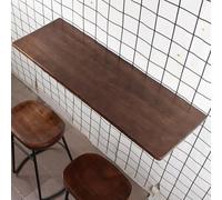 Table de Salle à Manger Pliante Murale en Bois Massif, Bureau Pliant pour Petits espaces, Table Flottante avec Support en Fer, Facile à Installer, Convient pour la Chambre, la Cuisine, Le sa
