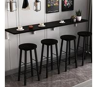 Table de salle à manger pliante murale en bois noir - 88,9 x 40,6 cm - Design peu encombrant pour les salons de thé, cafés et bars - Table longue et étroite pour la maison ou le commerce