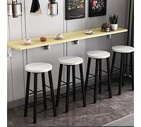 Table de salle à manger pliante murale en bois pour thé au lait, bar, cuisine, table longue et étroite pliable avec design unique, table de salle à manger colorée pour petits espaces