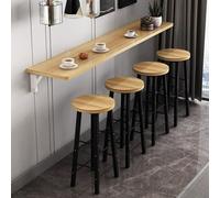 Table de salle à manger pliante murale et bureau suspendu - Table de bar de cuisine peu encombrante (noyer, 110 x 30 cm) - Parfaite pour les petits espaces et les intérieurs modernes