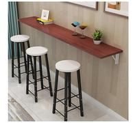 Table de salle à manger pliante murale étroite en teck pour maison, buanderie, bar, gain de place, 140 x 40 cm, table pliable polyvalente pour petits espaces