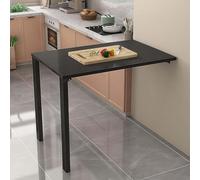 Table de salle à manger pliante murale multifonctionnelle avec supports d'étagère pliables en métal, établi flottant peu encombrant pour les petits espaces
