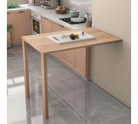 Table de salle à manger pliante murale multifonctionnelle avec supports d'étagère pliables en métal, établi flottant peu encombrant pour les petits espaces