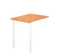 Table de salle à manger pliante murale - Table de cuisine en bois peu encombrante pour les petits espaces Design pliable Rangement à la maison Finition naturelle 90 x 60 cm Parfait pour salle à manger