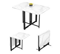 Table de salle à manger pliante pour petits espaces, table console mobile sur roulettes, table de cuisine extensible, bureau d'appoint compact avec ailes pliantes