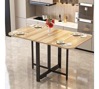 Table de salle à manger pliante - Table de cuisine en bois peu encombrante - Design mobile et pliable pour les petits espaces - Bureau extensible multifonction