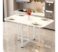 Table de salle à manger pliante - Table de cuisine en bois peu encombrante - Design mobile et pliable pour les petits espaces - Bureau extensible multifonction