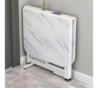 Table de salle à manger pliante ultra fine - Design à feuilles tombantes extensibles, cadre en métal robuste, support anti-chute, solution peu encombrante pour la maison, le bureau, la salle à manger