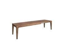 Table de salle à manger rectangulaire extensible modèle 1190 Angel Cerdá ; bois plaqué noyer naturel ; 200 à 300 cm