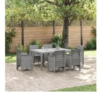 Table de Salle à Manger Rectangulaire Gris Clair vidaXL - Mobilier d'Extérieur Durable pour Balcon - Matériau Synthétique 871687