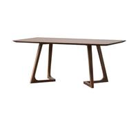Table de salle à manger rectangulaire moderne en bois massif marron noisette 161,3 x 80 x 74,9 cm (L x l x H)