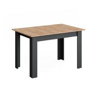 Table de salle à manger Repose, 120-160 x 80 cm extensible, Anthracite/Chêne de force doré, Vicco 55777