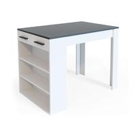 table de salle à manger Repose, 67x100cm, Anthracite/Blanc, Vicco 32863